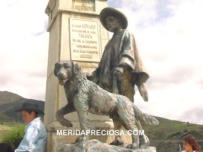 El Perro nevado junto al Indio Tinjac. Mucuches. Mrida